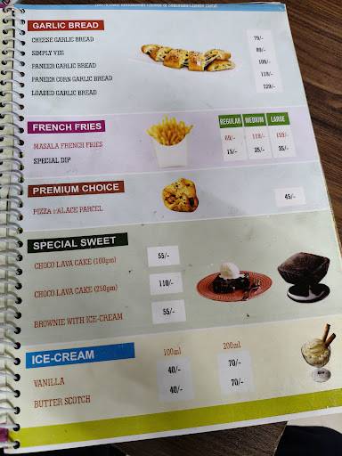 PIZZA PALACE menu