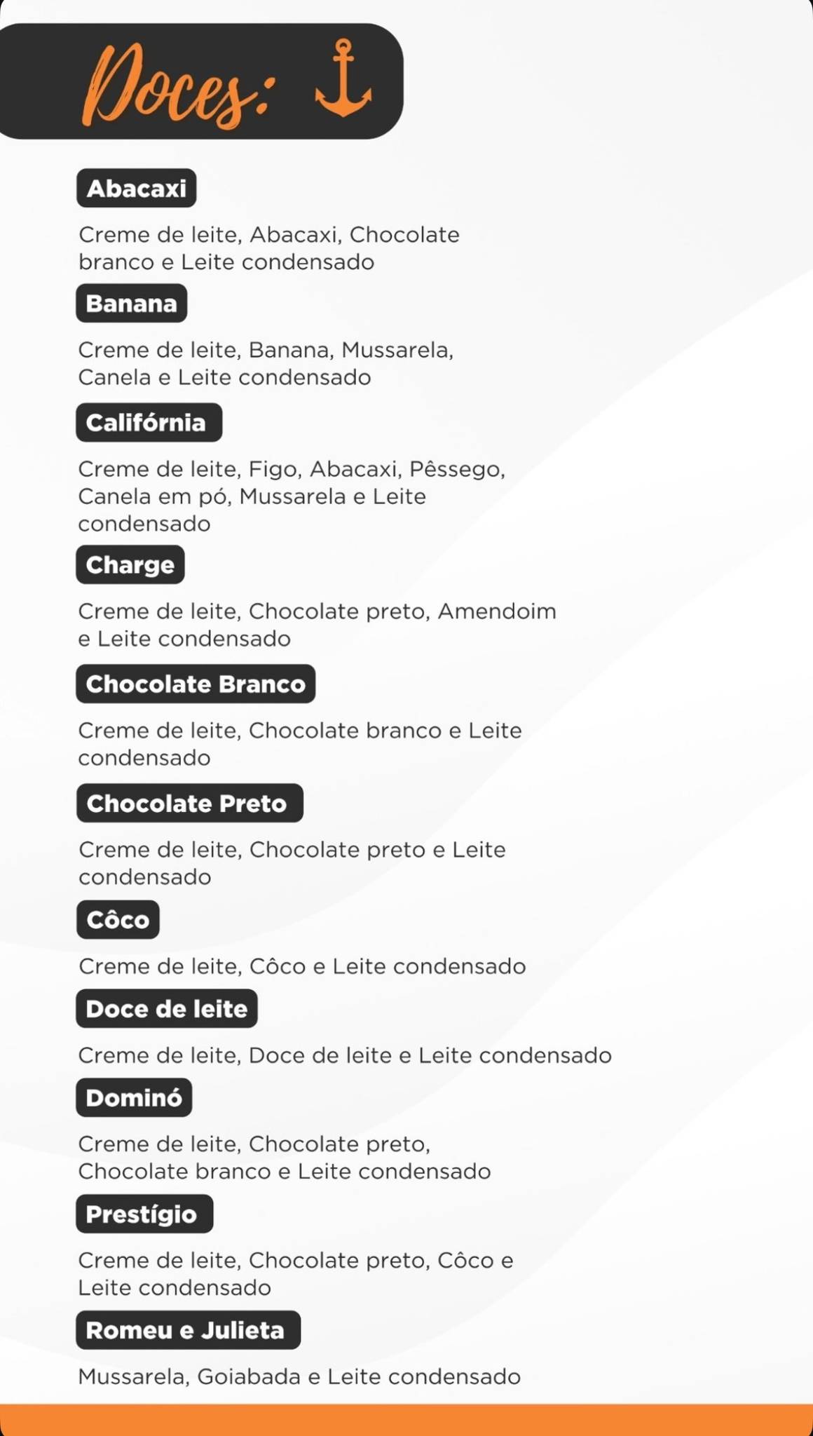 Paiol Pizzas e Petiscos cardápio