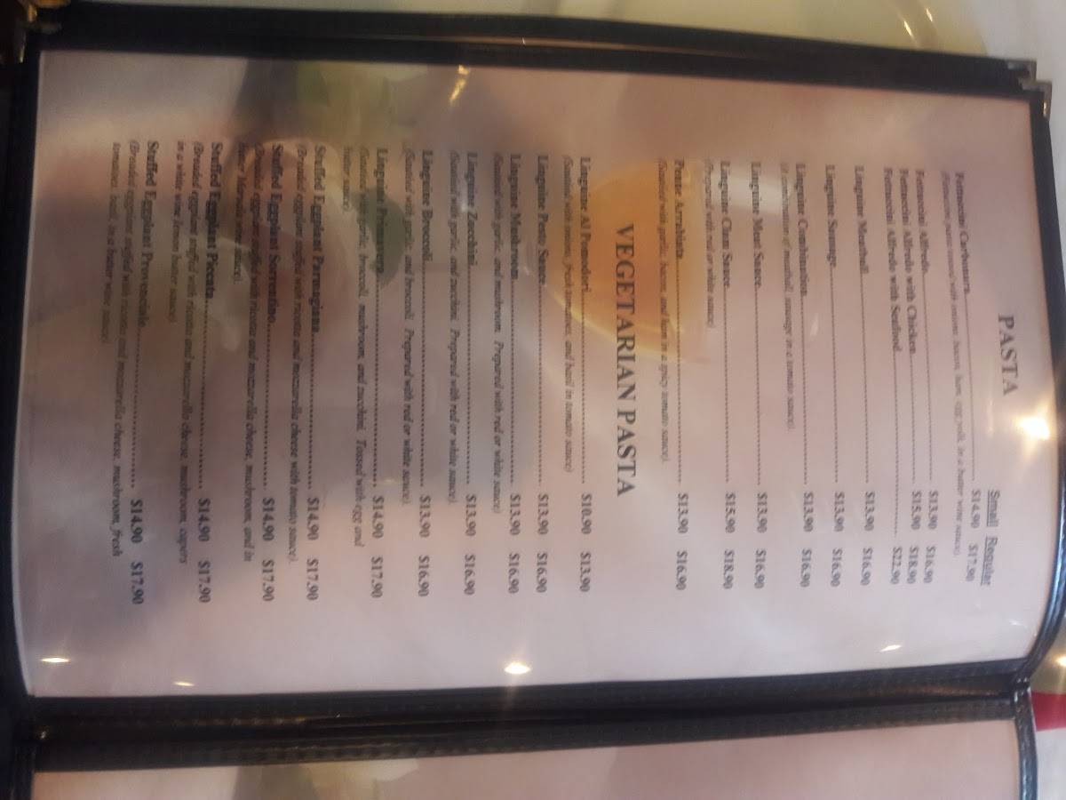 Menu at Palazzo Ristorante Italiano restaurant, Aiea, 99080 Kauhale St