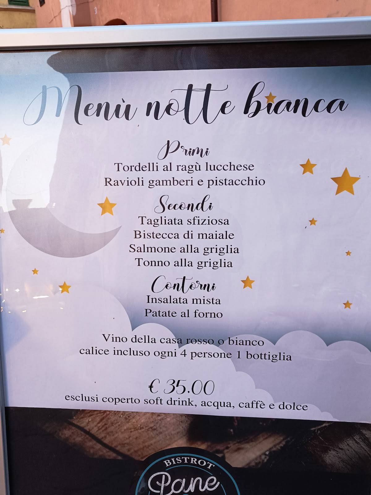 Menu di Pane & Scarpetta 