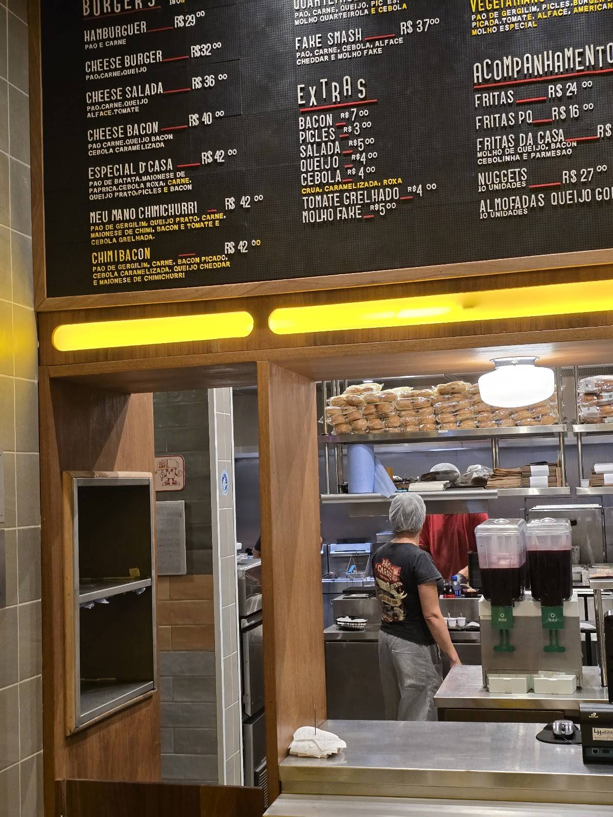 Pão com Carne Hamburgueria cardápio