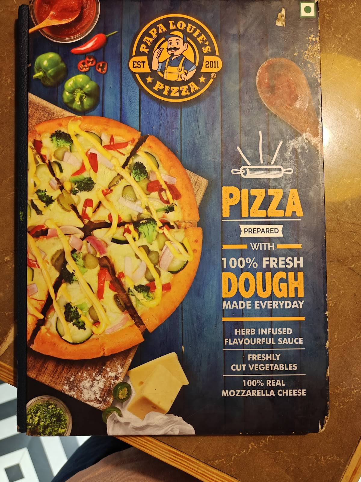Papa Louie's Pizza menu