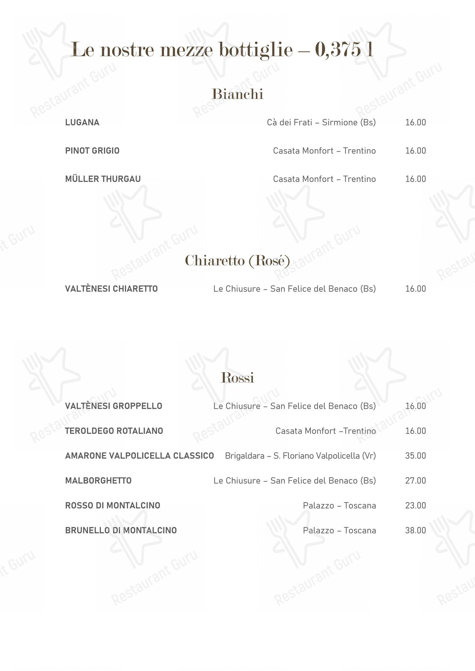 Menu di Papillon - Menu