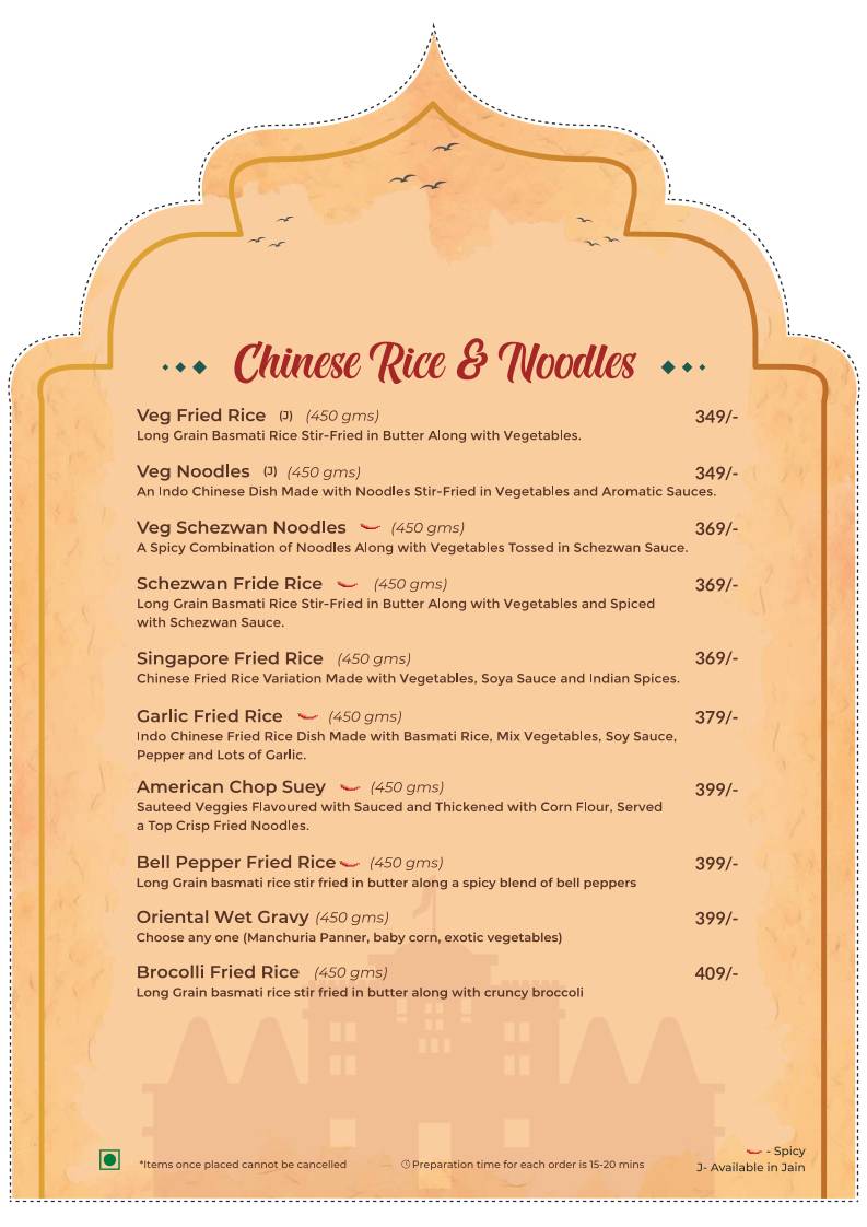 Parampara - Flavours Of India menu