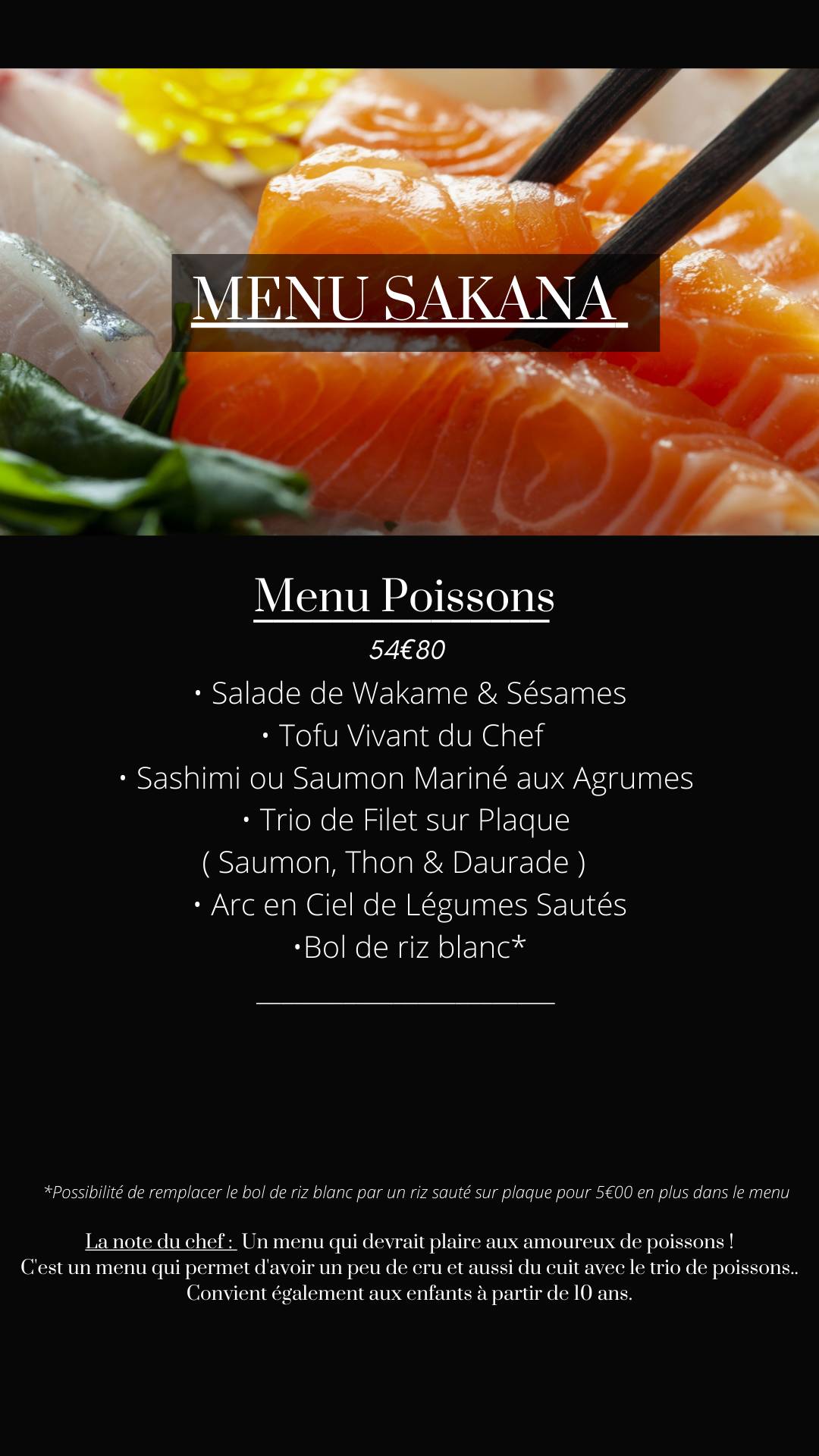 Menu de Devant-vous