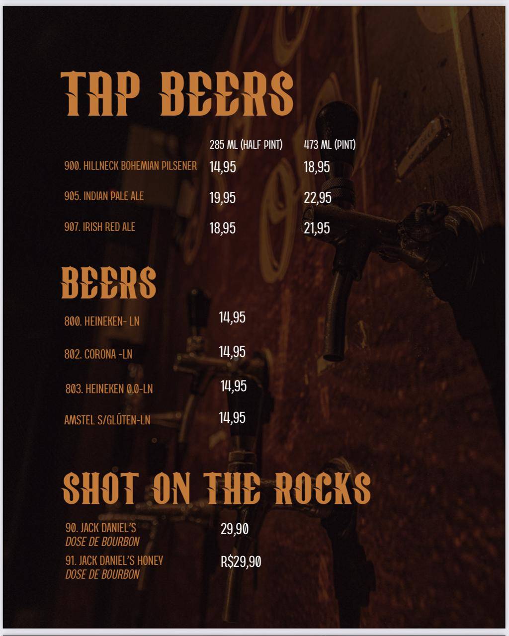 BW Steaks & Burgers cardápio