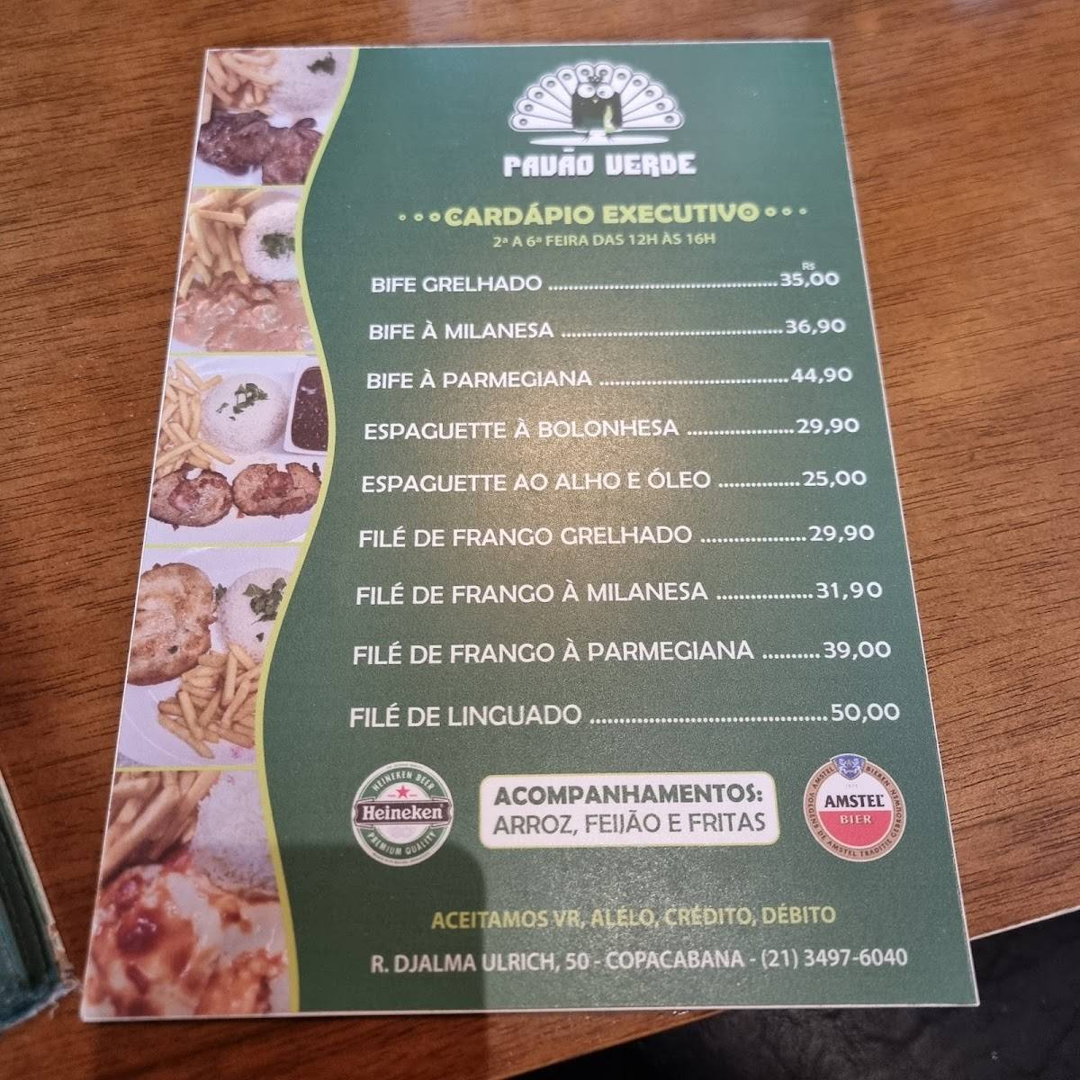 Restaurante Copa Green cardápio