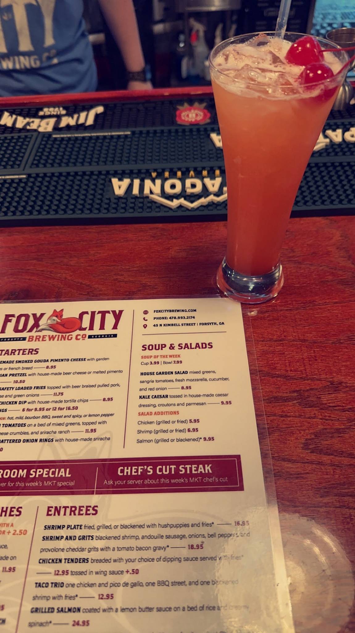 Menu at Peach Pit Bar + Grill, Locust Grove