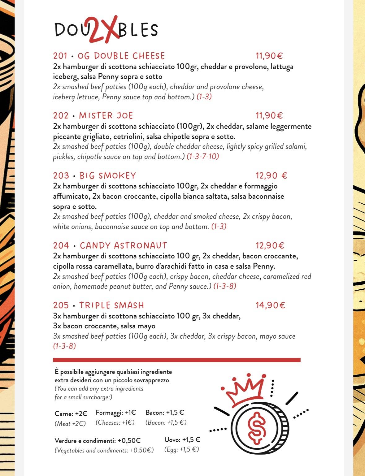 Menu di Penny Burger 