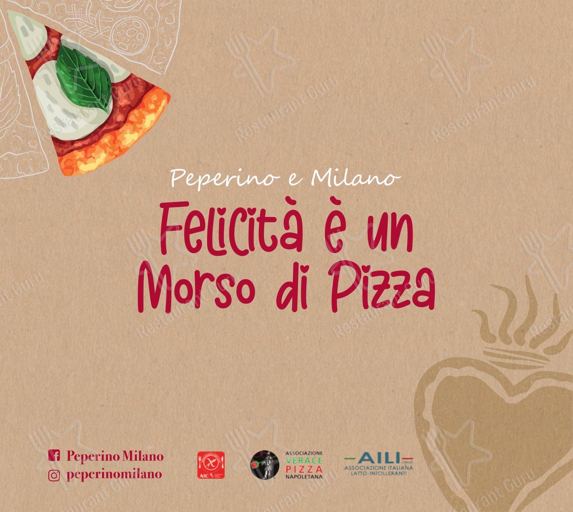 Menu di Peperino e Milano - Menu