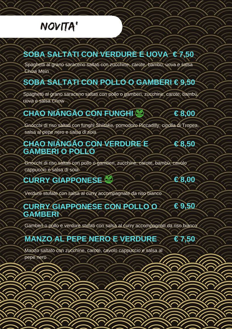 Menu di Coast to Coast 