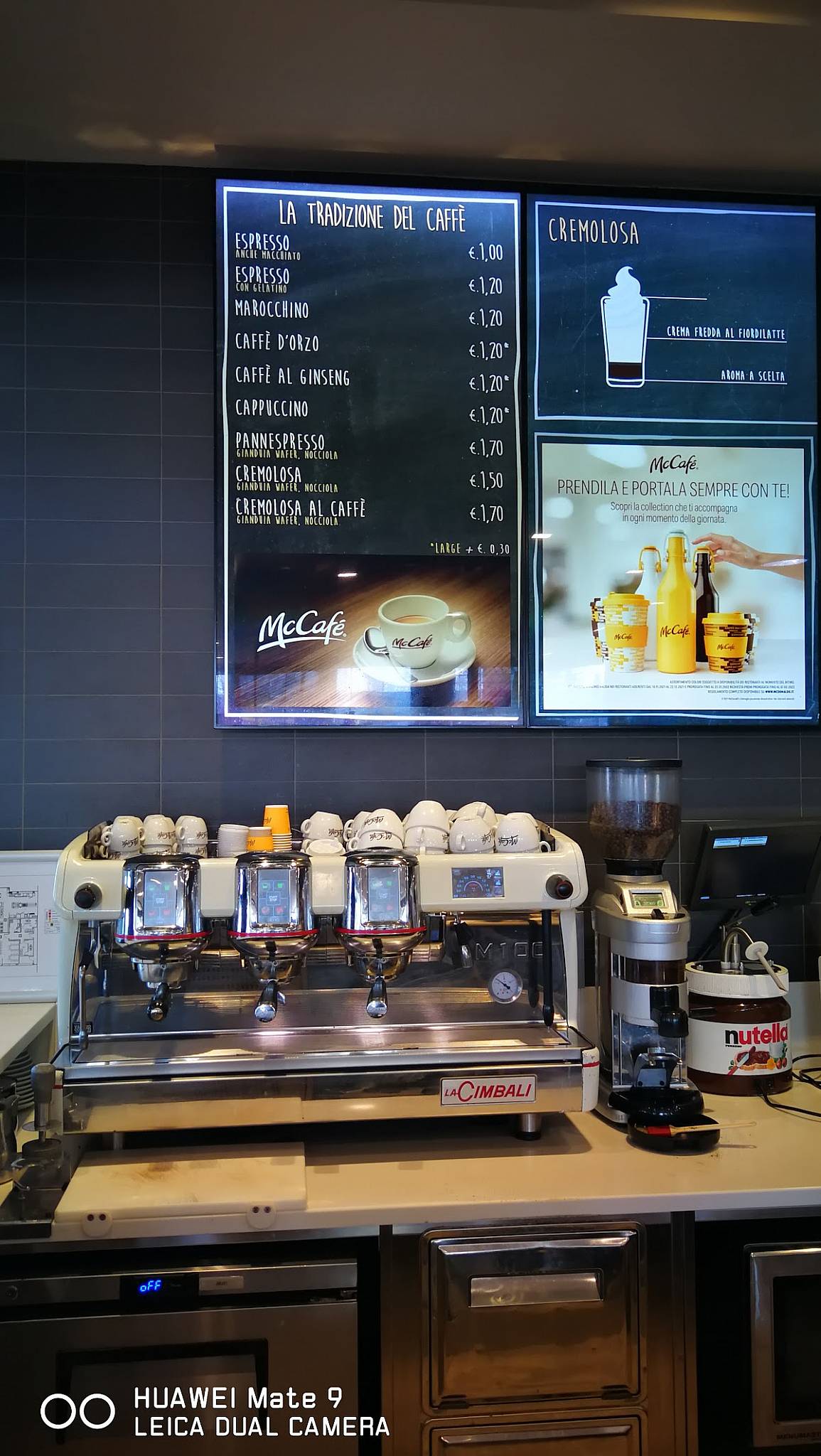 Menu di McDonald's Pesaro 