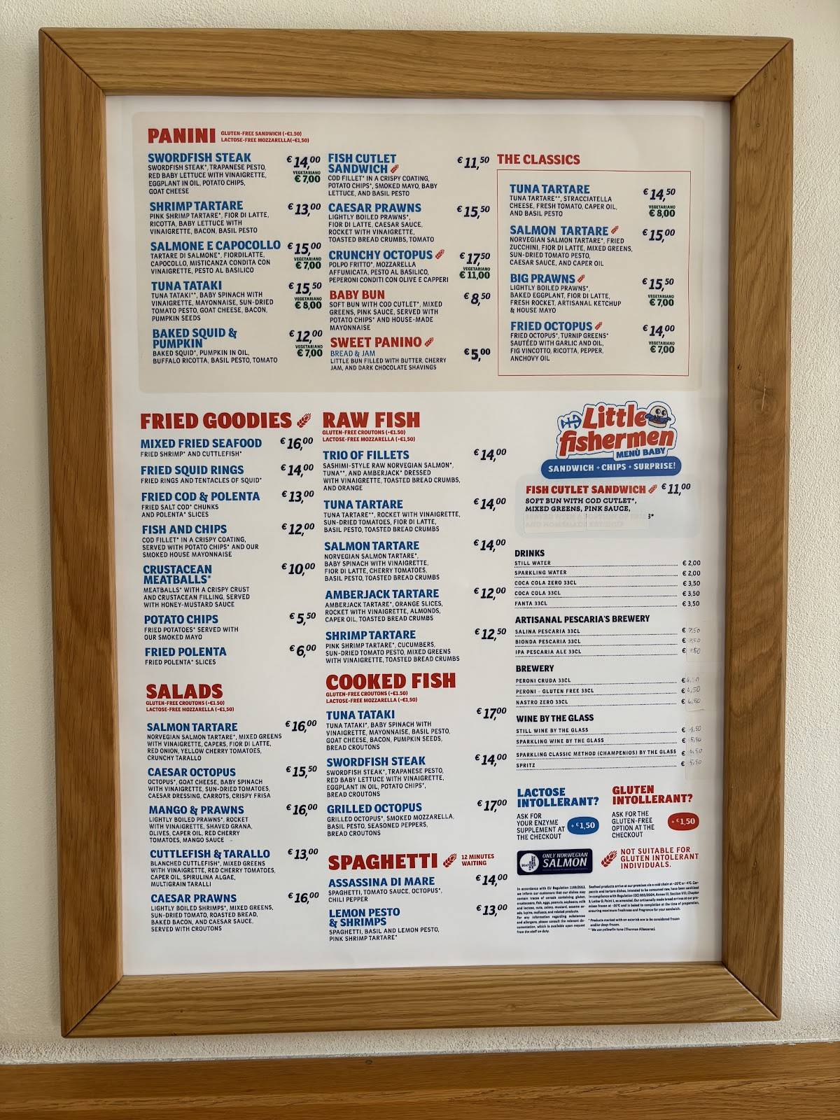 Menu di Pescaria - Torino 