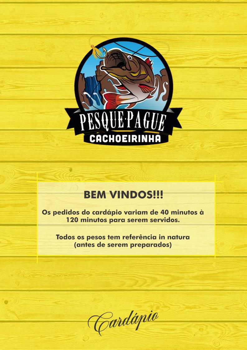 Pesque pague cachoeirinha cardápio