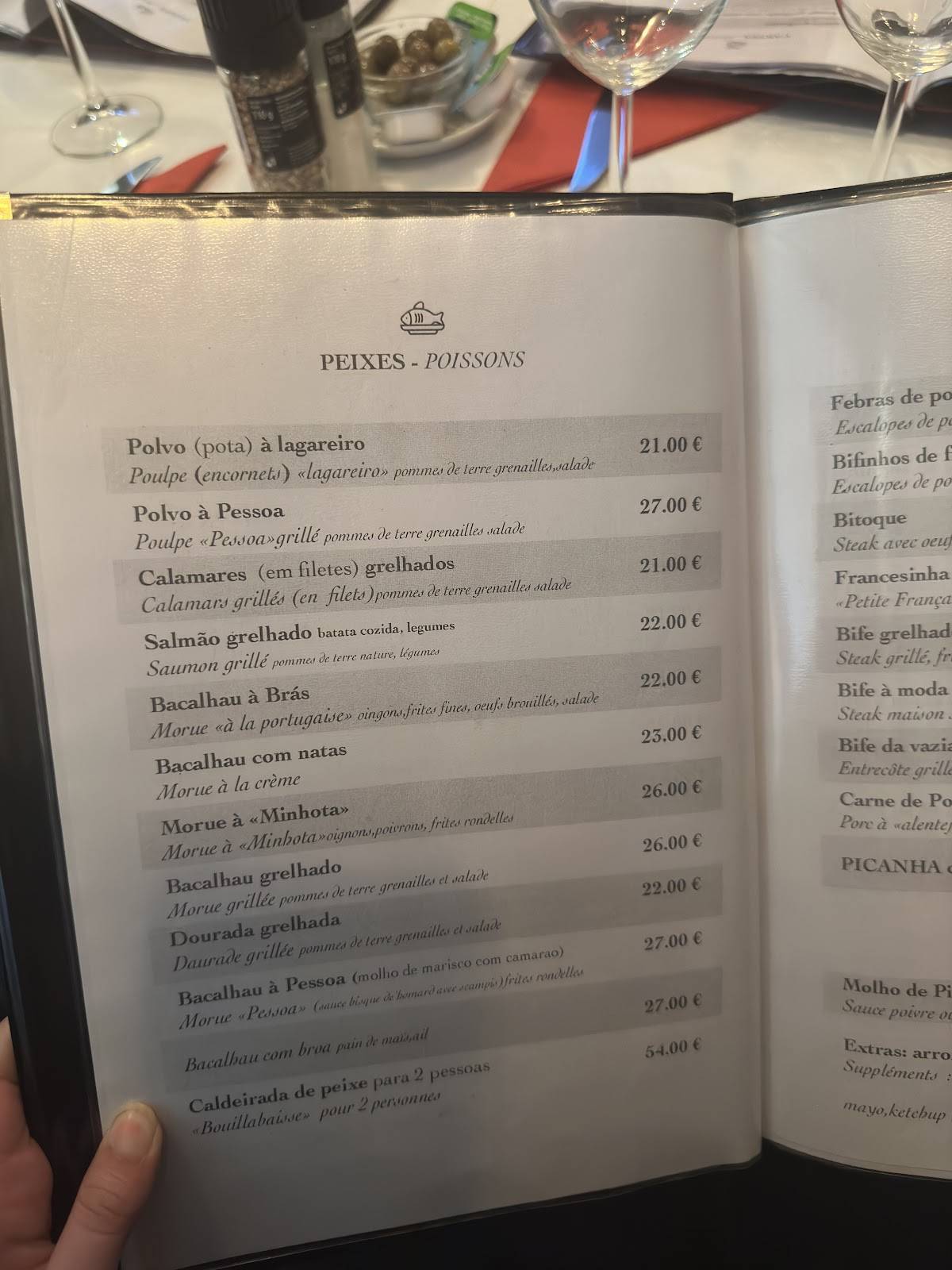 Menu de Pessoa