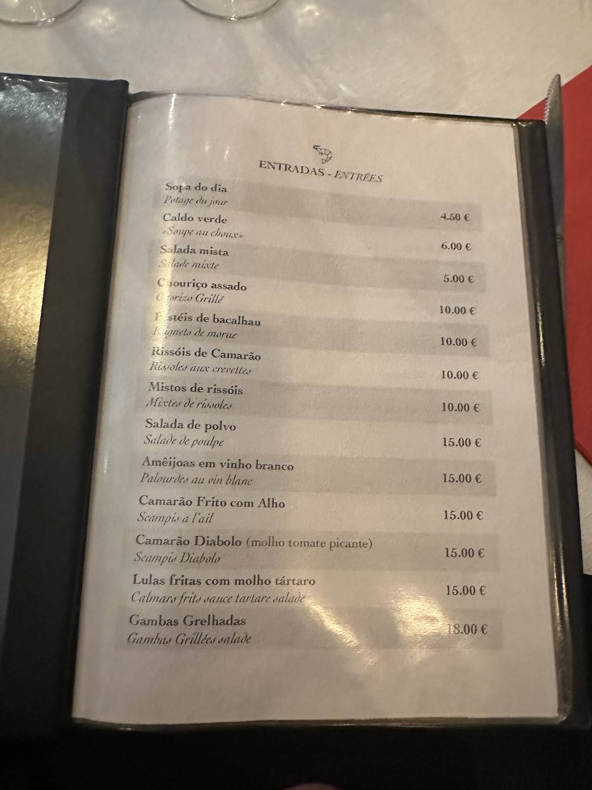 Menu de Pessoa