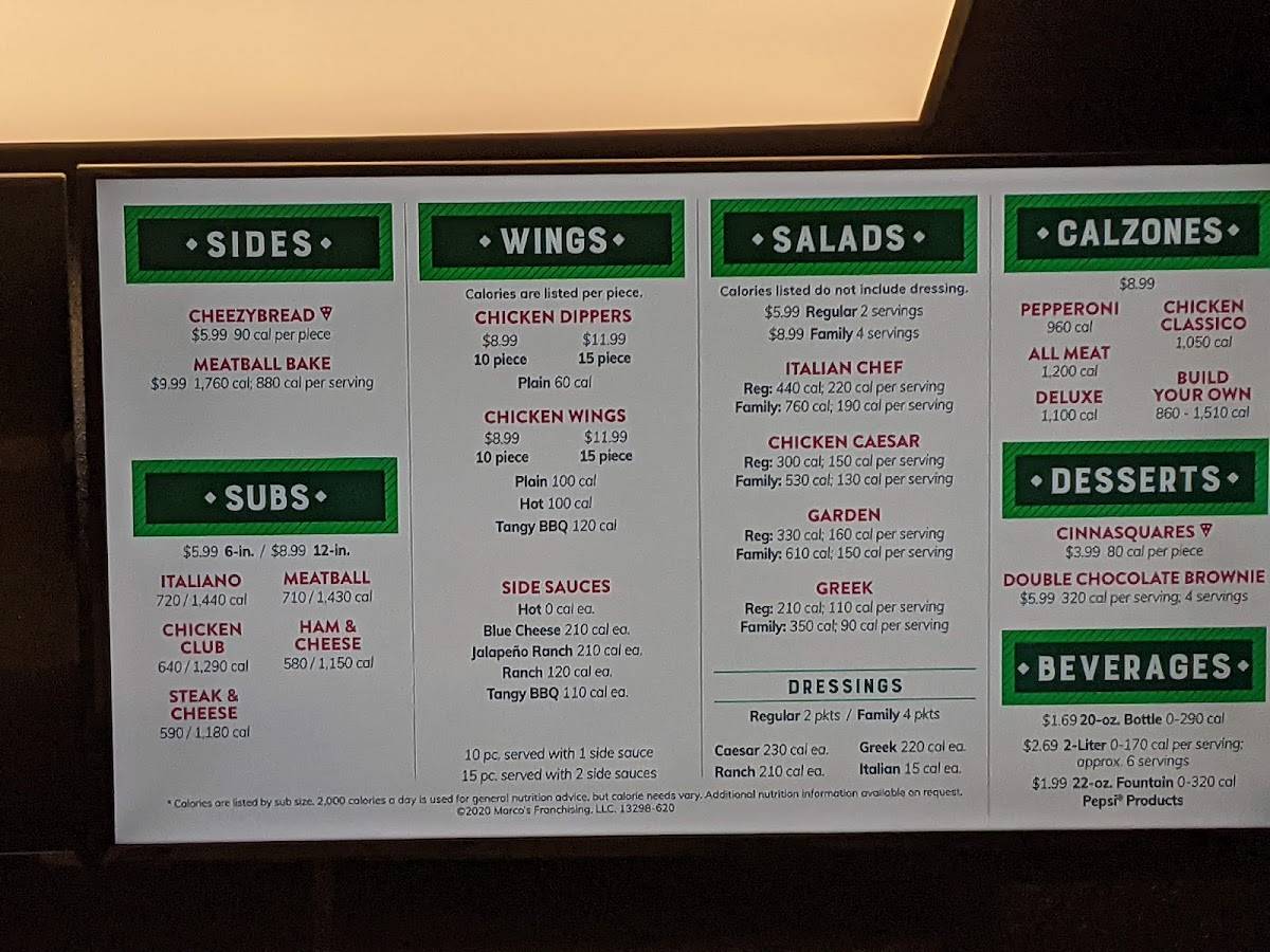 Menu at Petro's Pizza Restaurant, Cedartown