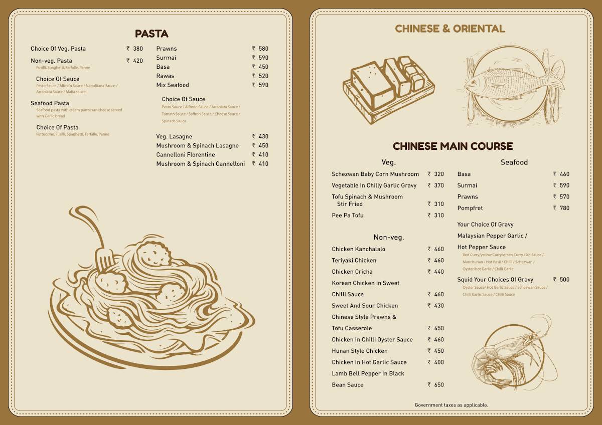 Golden Curry menu