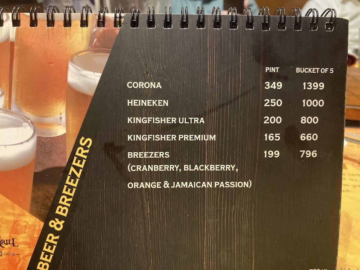 Pirates Of Grill menu