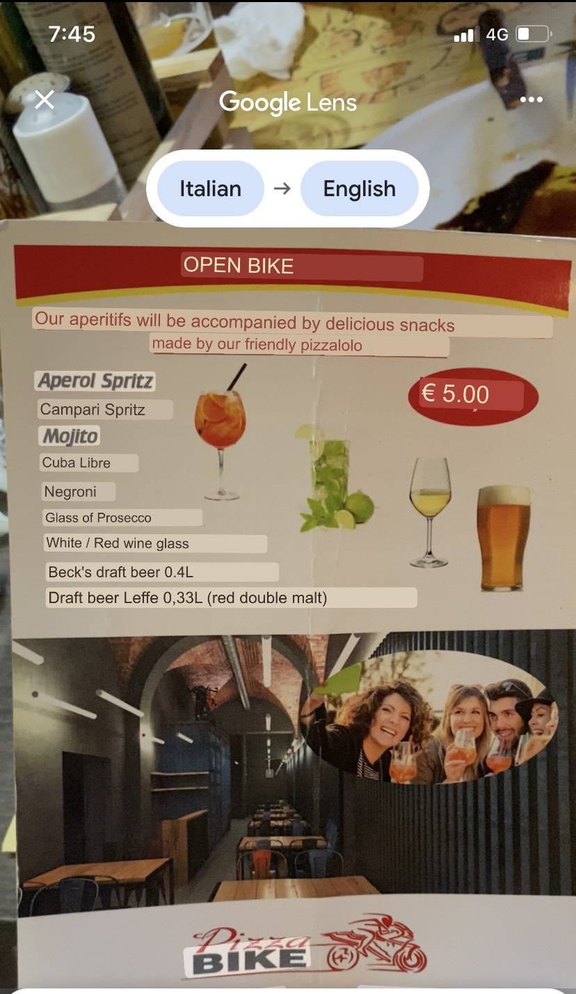Menu di Pizza Bike Ponte alle Mosse 