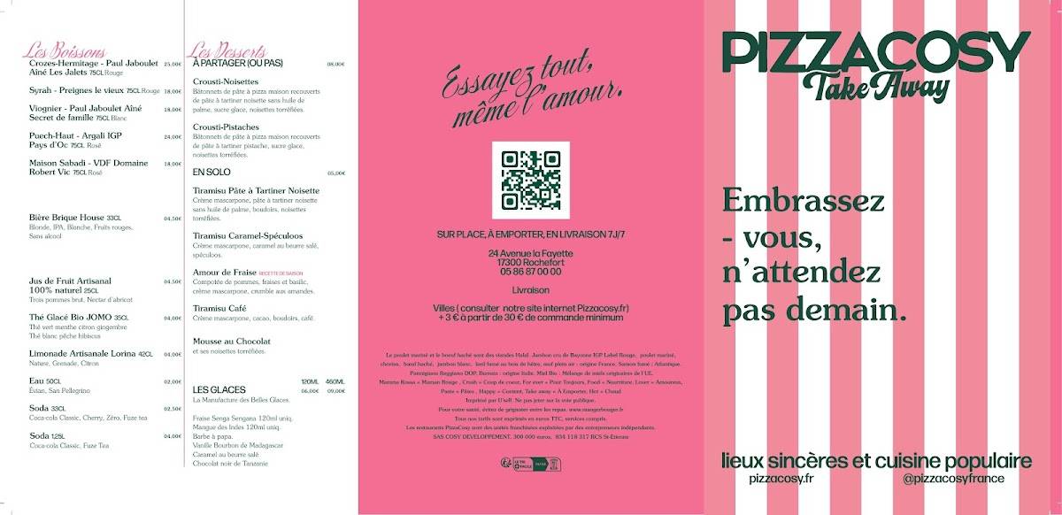 Menu de Pizza Cosy