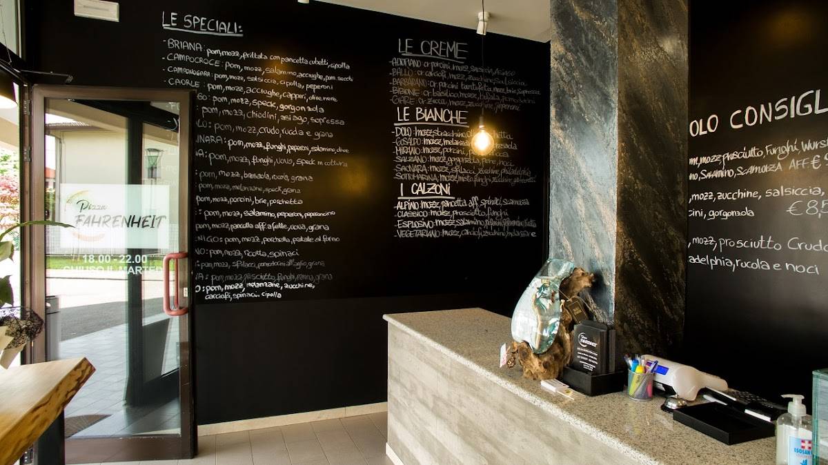 Menu di Pizza Fahrenheit 