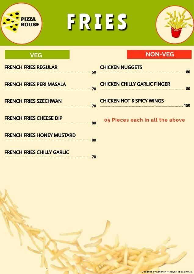 Pizza House menu