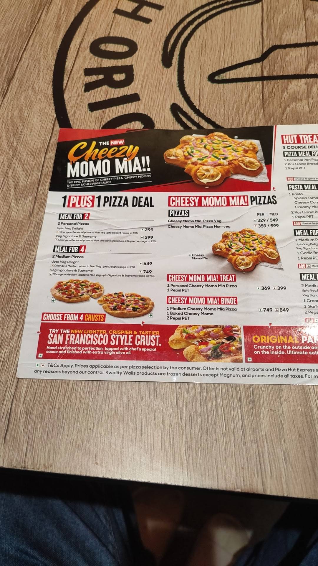 Pizza Hut Baxi Bazar, Cuttack menu