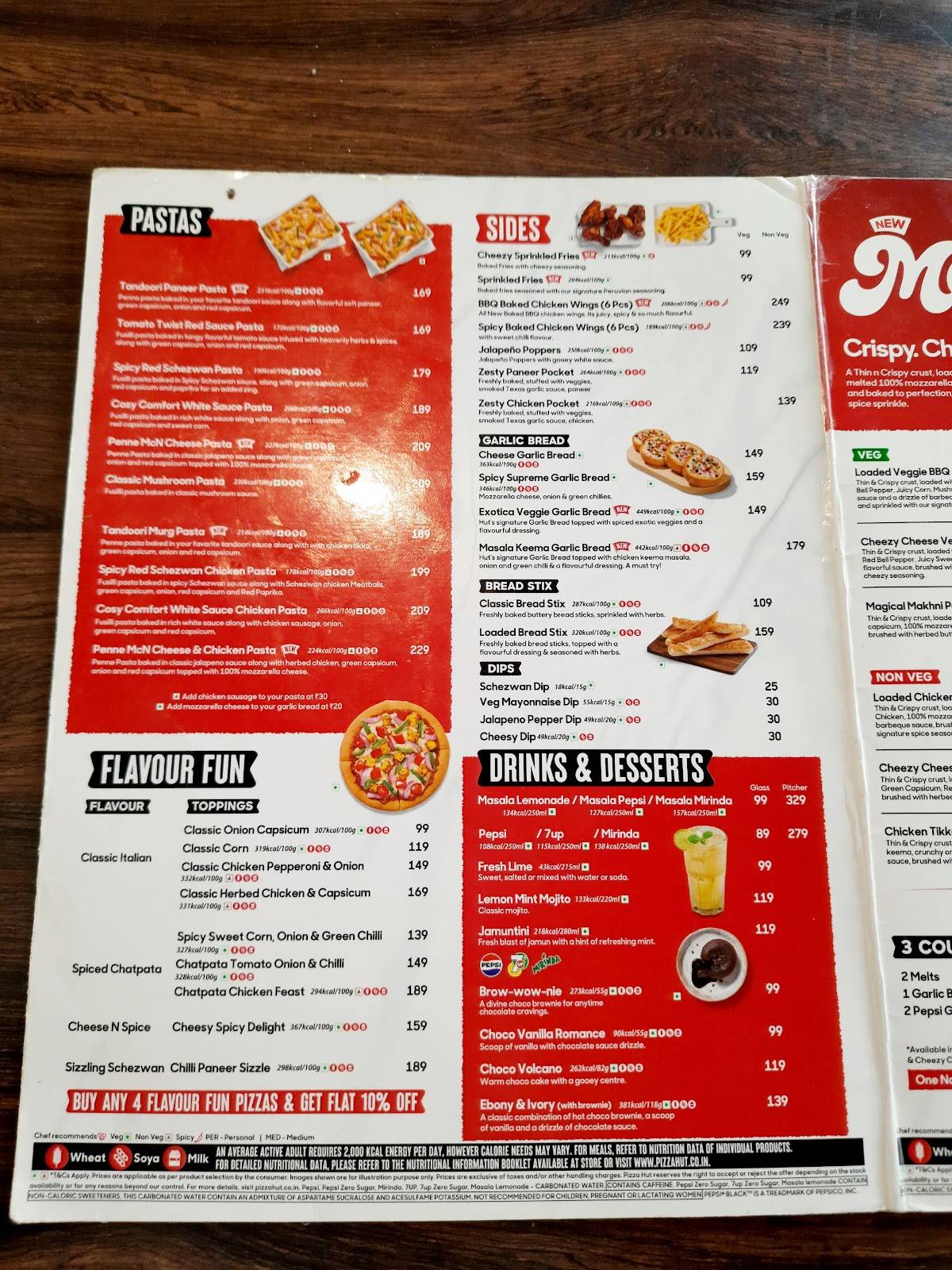 Pizza Hut Medical Road, Jhansi menu