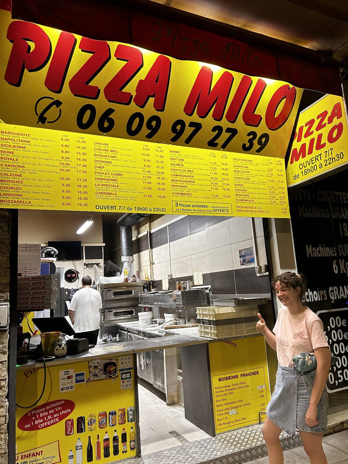 Menu de Pizza Milo