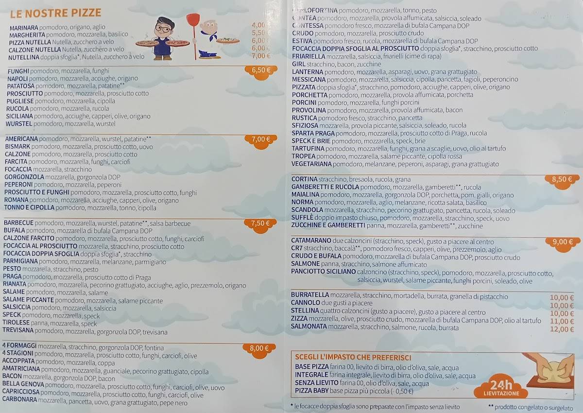 Menu di Pizza Nuvola Di Belluardo Ignazio 