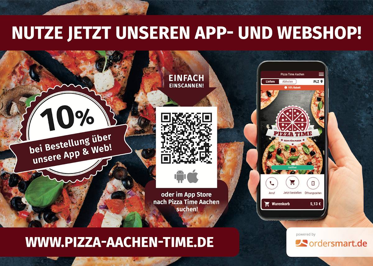 Меню Pizza Time Aachen, Аахен