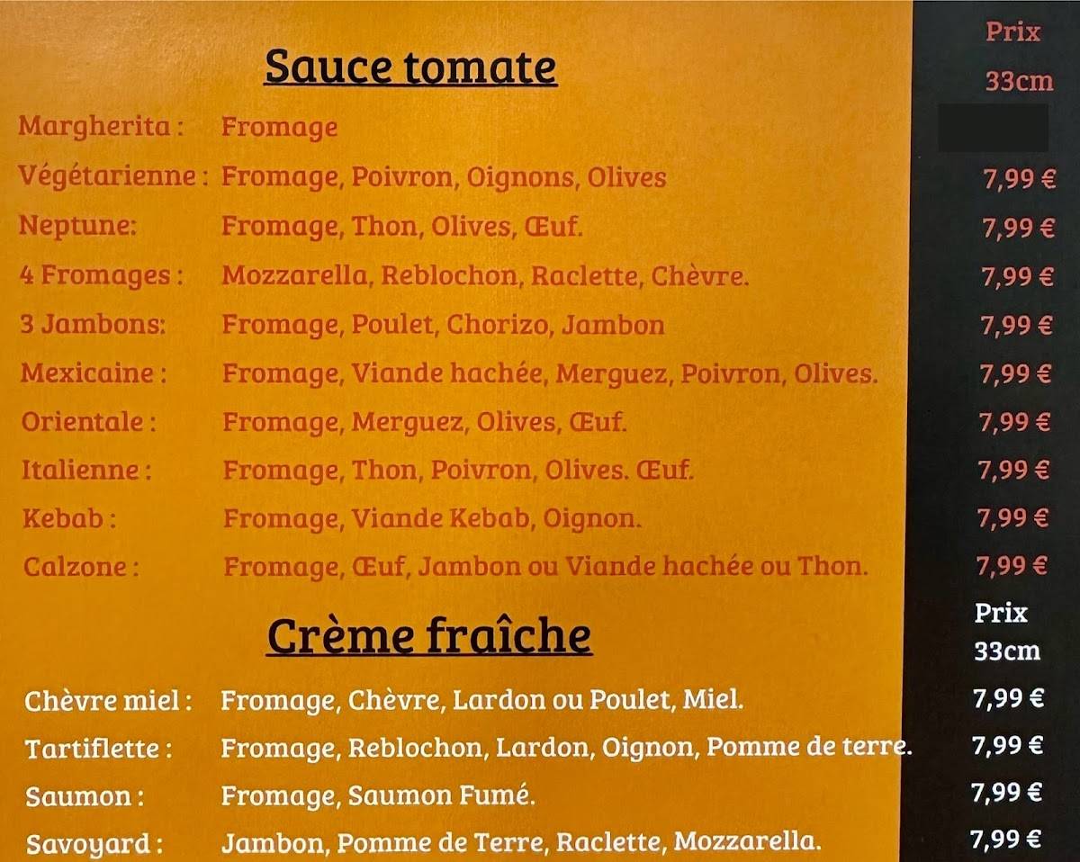 Menu de Pizza Wilson