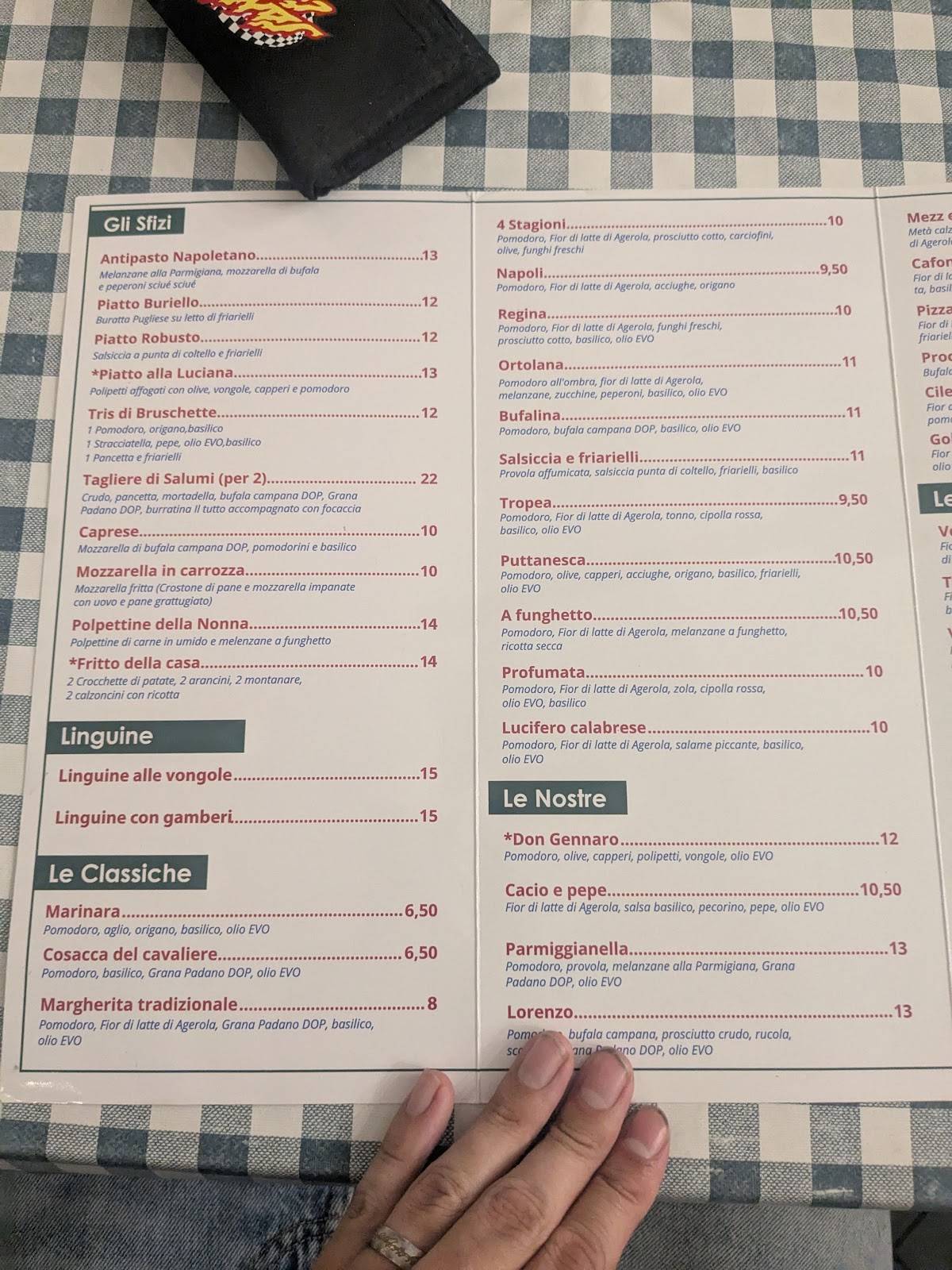 Menu di Pizza e Sfizio da Gennaro 