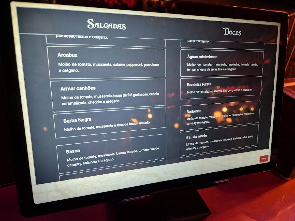 Pizzaria Cara de Mau cardápio