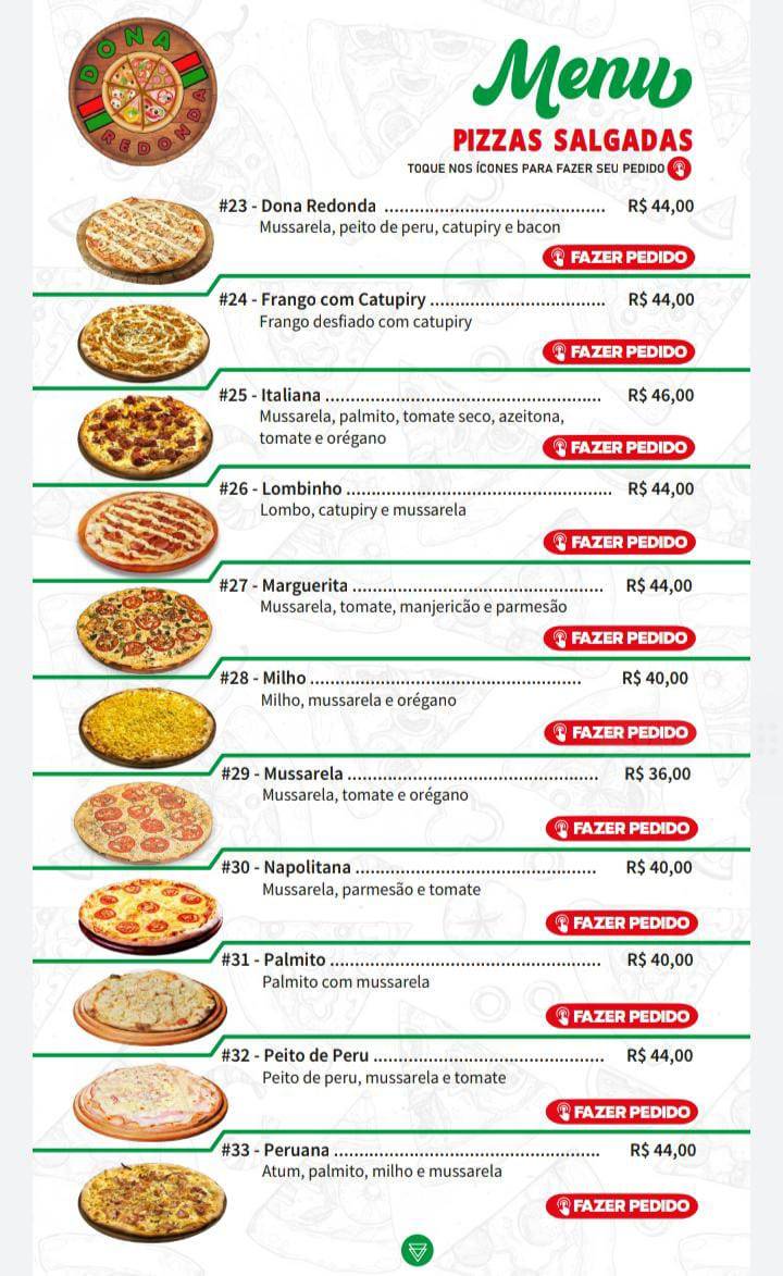 Pizzaria Dona Redonda Boituva cardápio