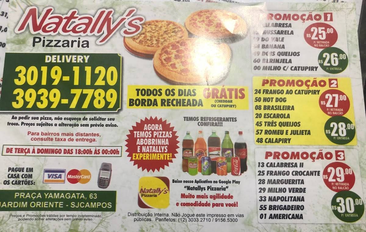 Pizzaria & Restaurante Natally’s cardápio