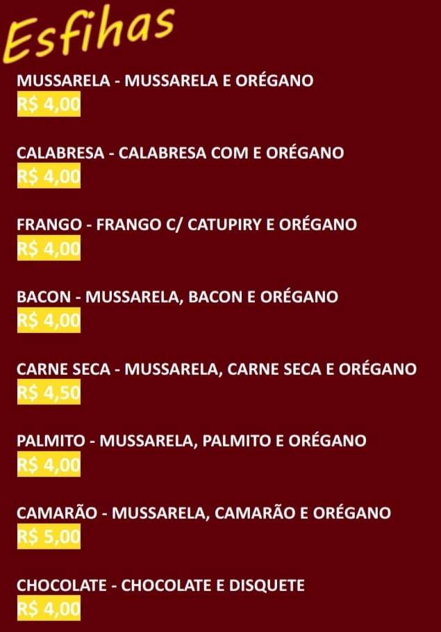 Pizzaria Ouro cardápio