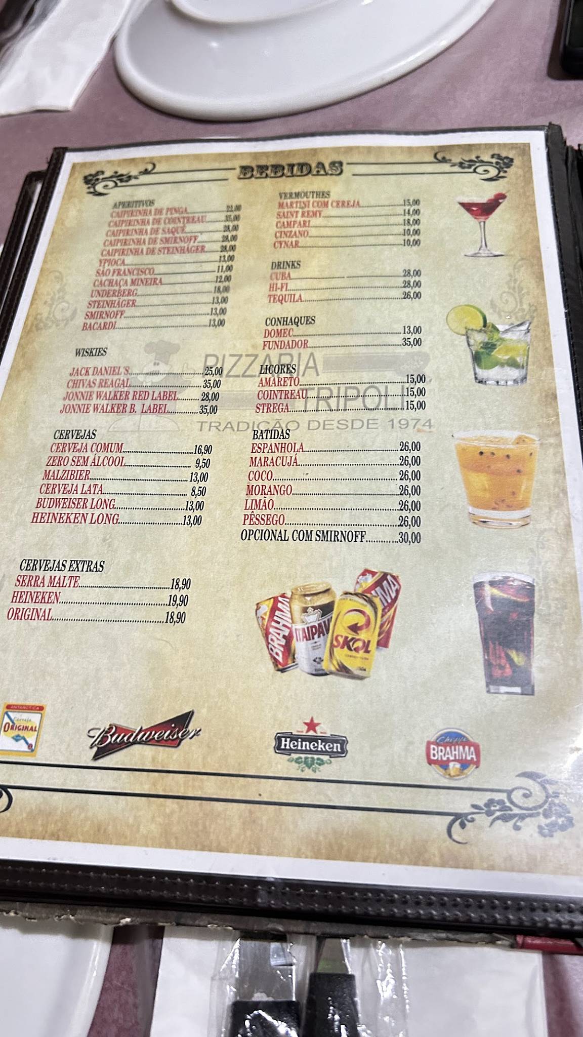 Pizzaria Tripoli cardápio