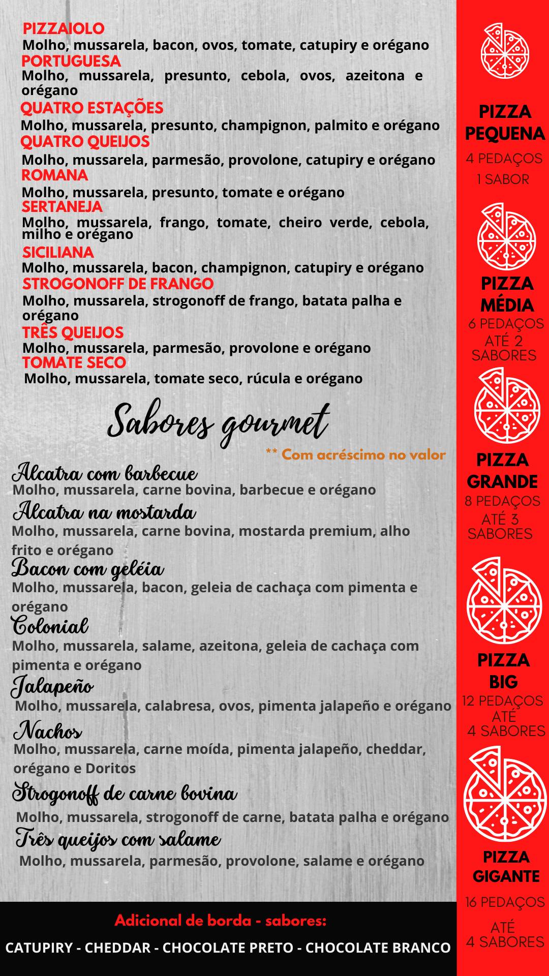 Pizzaria Vezaro cardápio