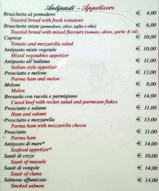 Menu de 4 Fiumi - Piazza Navona