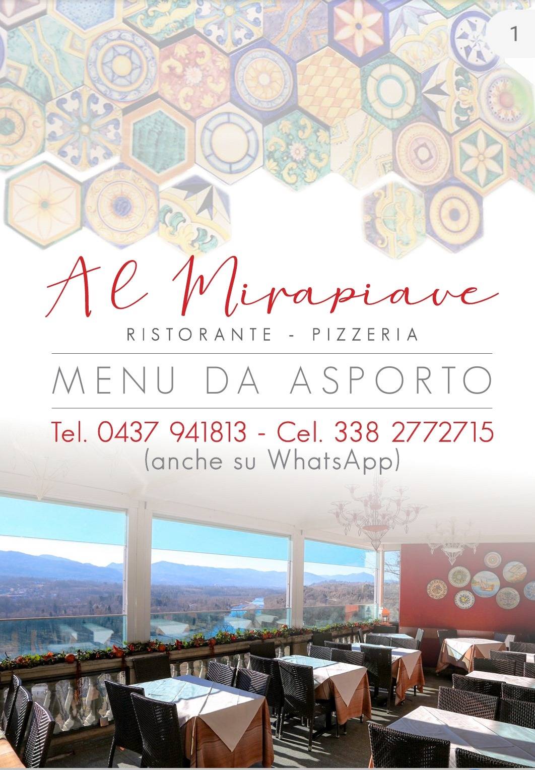 Menu di Al Mirapiave 