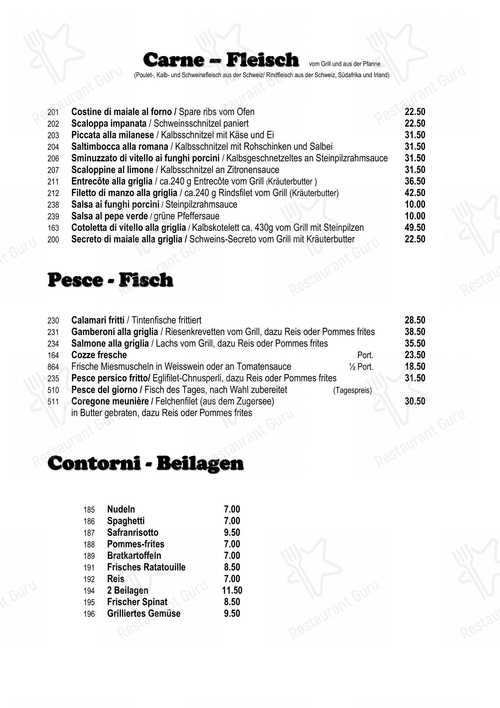 Menu di Pizzeria Bacco - 菜单