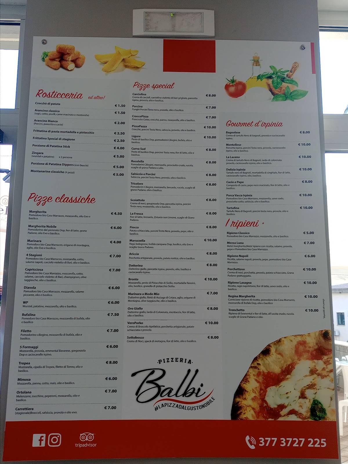 Menu di Pizzeria Balbi 