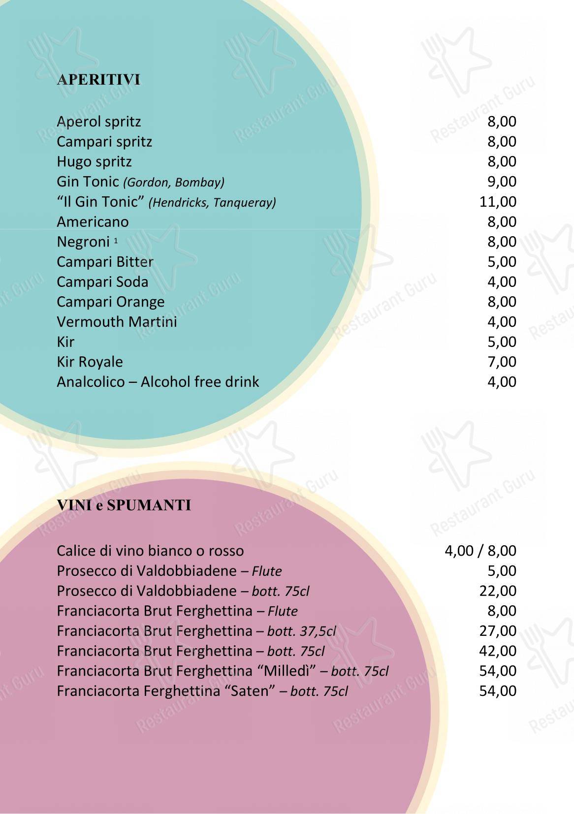 Cafe Bellini in Moltrasio - 菜单