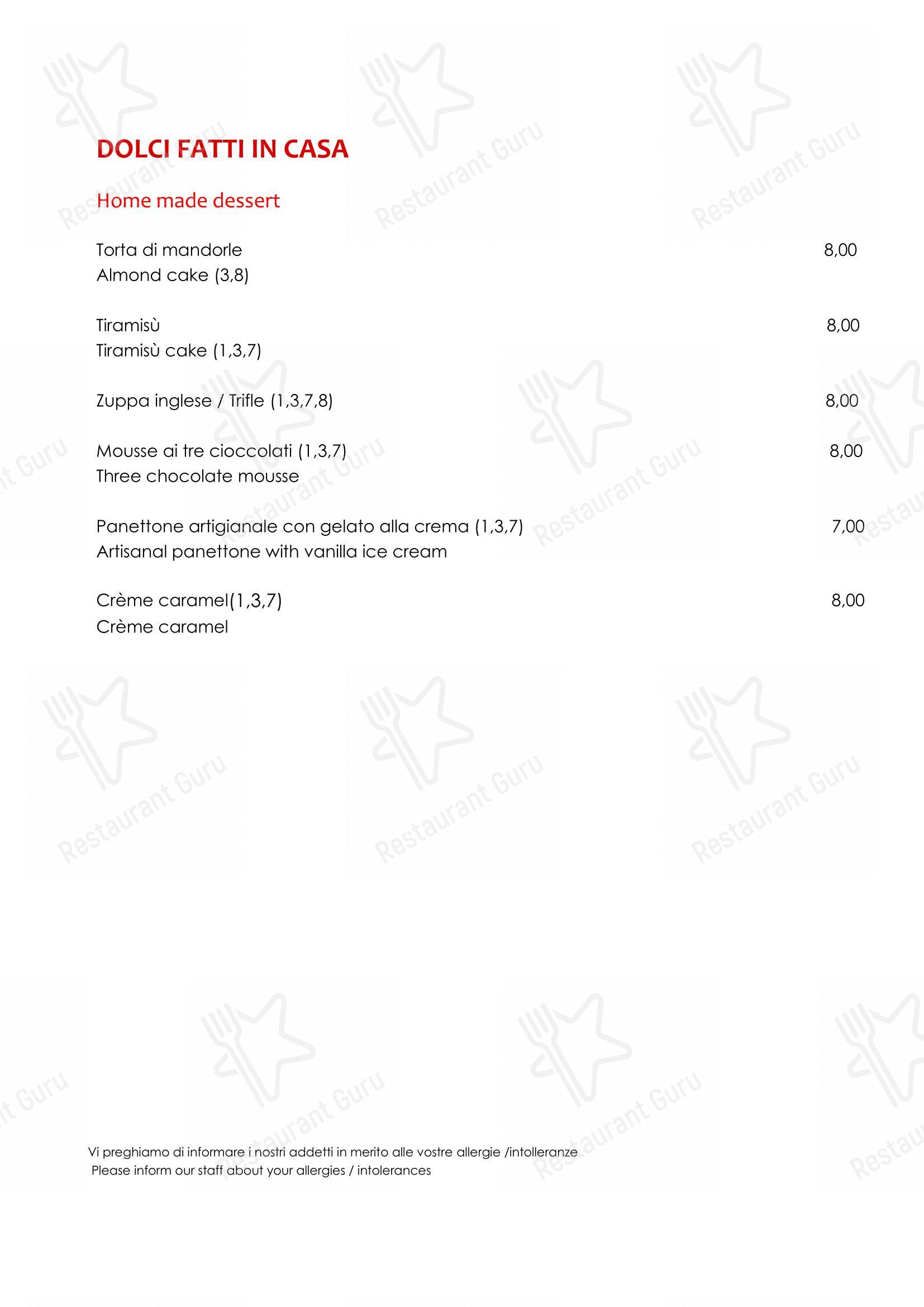 Cafe Bellini in Moltrasio - Menu