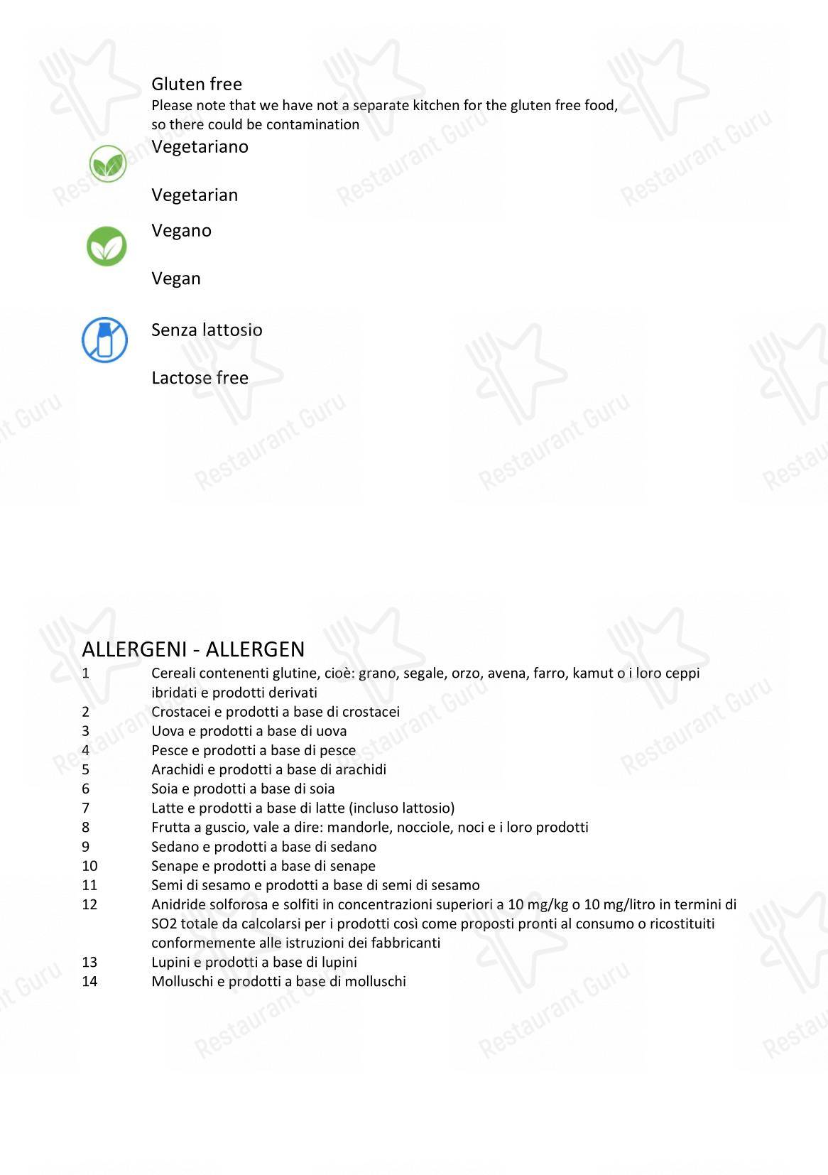 菜单 per Cafe Bellini caffè bar