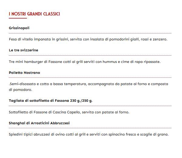 Menu di Bottega Baretti 