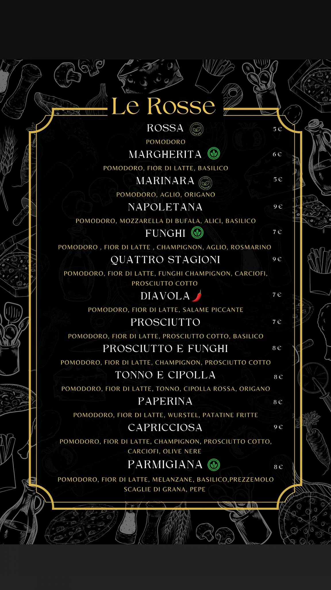 Menu di Pizzeria DAMA 
