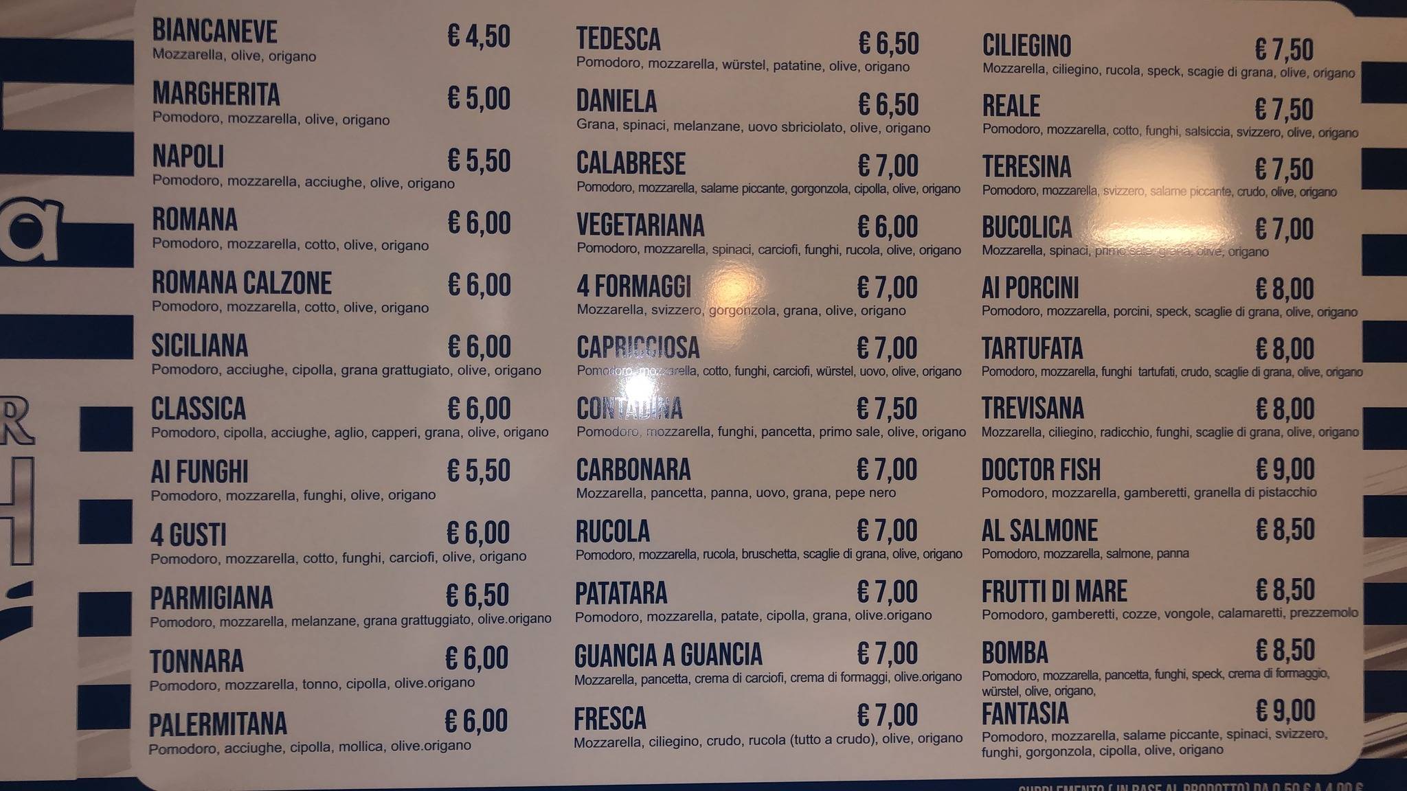 Menu di Doctor Fish 